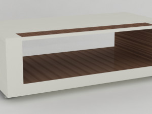 modern white tv table 3D Model