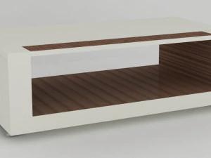 modern white tv table 3D Model