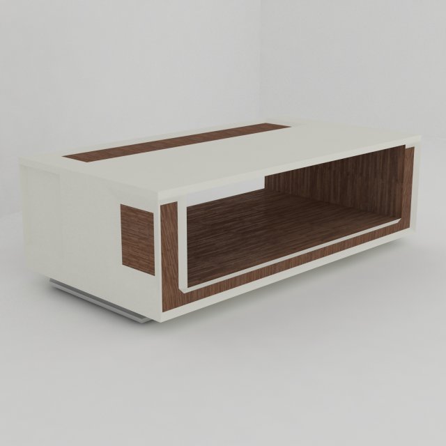 modern white tv table 3D Model .c4d .max .obj .3ds .fbx .stl .blend 