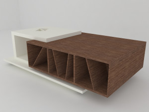 modern coffee table zig 3D मॉडल