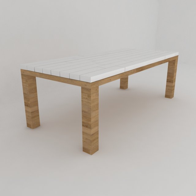 classic garden dining table 3D मॉडल .c4d .max .obj .3ds .fbx .stl .blend 