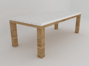 classic garden dining table 3D मॉडल