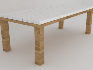 classic garden dining table 3D मॉडल
