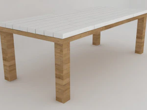 klassieke tuin eettafel 3D Model