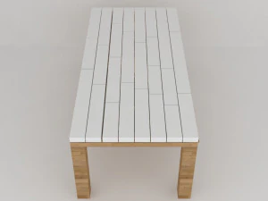 klassieke tuin eettafel 3D Model