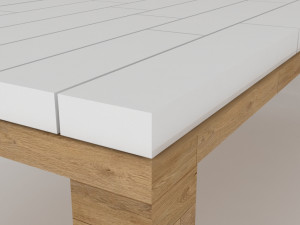 classic garden dining table 3D मॉडल