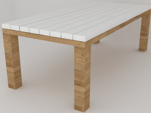 classic garden dining table 3D मॉडल