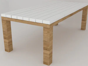 klassieke tuin eettafel 3D Model
