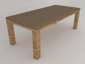 classic garden dining table 3D मॉडल