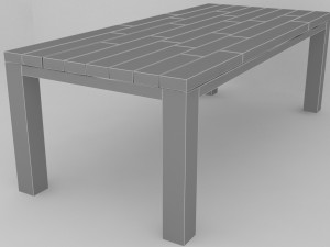 classic garden dining table 3D मॉडल