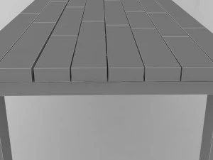 klassieke tuin eettafel 3D Model
