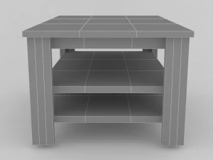 collection of modern tables 3D Model