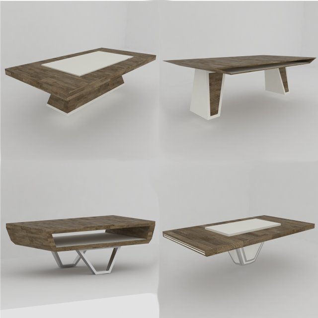 4 modern coffee tables 3D मॉडल .c4d .max .obj .3ds .fbx .stl .blend 