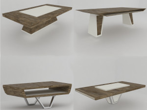 4 modern coffee tables 3D मॉडल