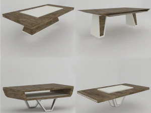 モダンなコーヒーテーブル 4 台 3Dモデル