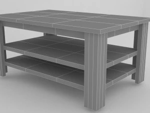 collection of modern tables 3D Model