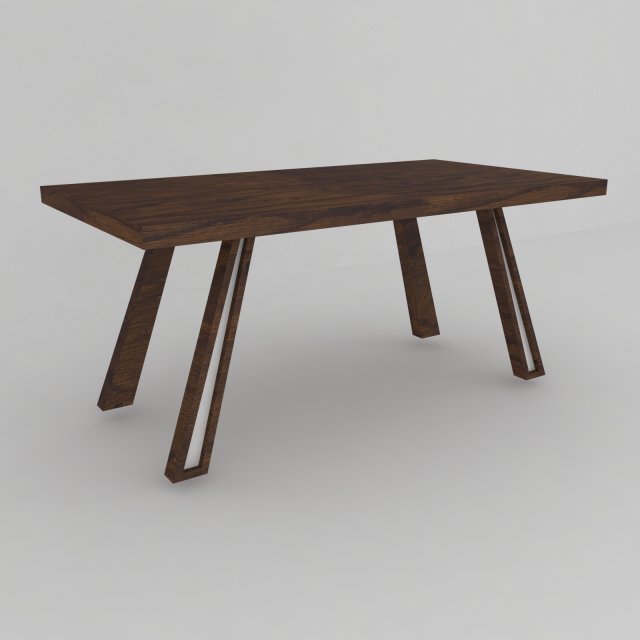 modern wooden dining table 3D मॉडल .c4d .max .obj .3ds .fbx .stl .blend 