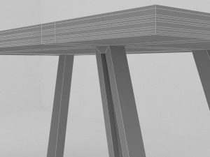 modern wooden dining table 3D मॉडल