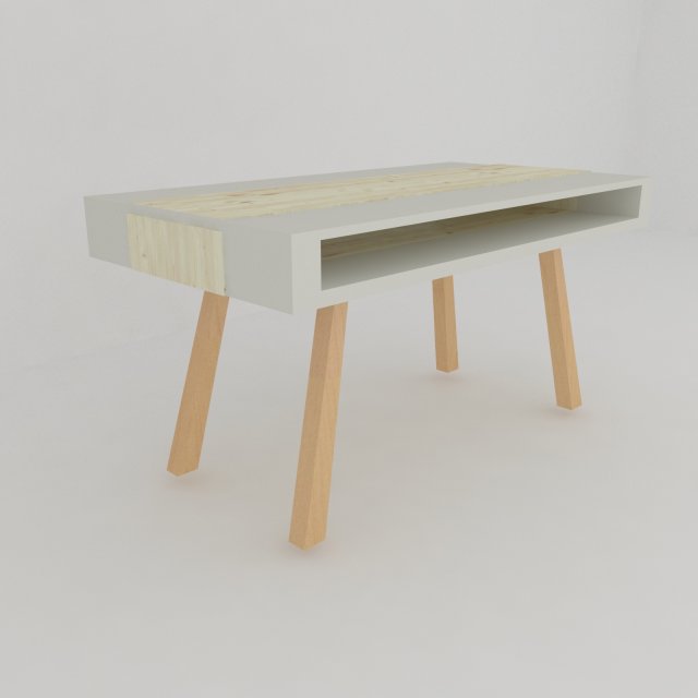 scandinavian style dining table 3D मॉडल .c4d .max .obj .3ds .fbx .stl .blend 
