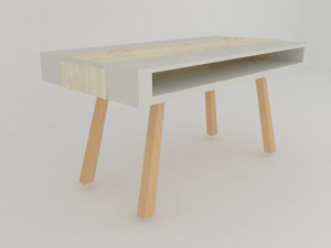 scandinavian style dining table 3D 모델