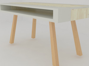 scandinavian style dining table 3D मॉडल