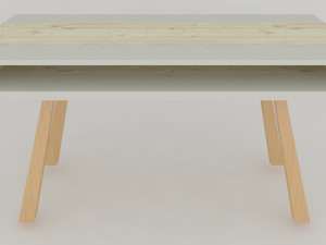 scandinavian style dining table 3D मॉडल