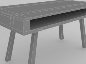 scandinavian style dining table 3D मॉडल