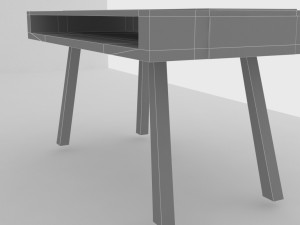 scandinavian style dining table 3D मॉडल
