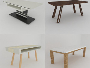 collection of nice dining tables 3D 모델