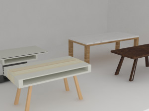 collection of nice dining tables 3D मॉडल