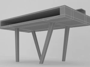 writing desk -miksa- 3D Model