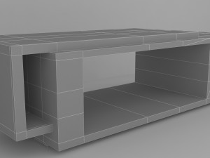 modern coffee table 3D मॉडल
