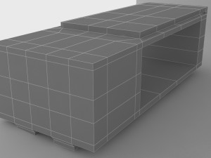 modern coffee table 3D मॉडल