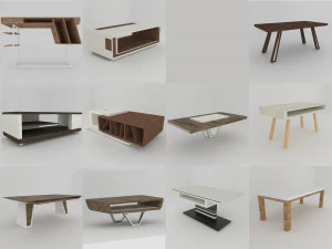 grande collezione di tavoli moderni Modello 3D