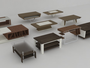 big collection of modern tables 3D मॉडल