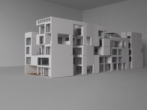 futuristic apartment building 3Dモデル