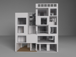 futuristic apartment building 3Dモデル