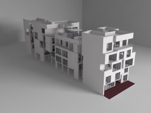 futuristic apartment building 3Dモデル