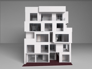futuristic apartment building 3Dモデル