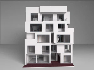 futuristic apartment building 3D Model