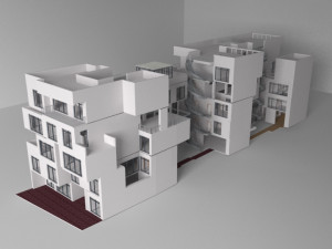 futuristic apartment building 3Dモデル