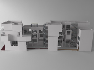 futuristic apartment building 3Dモデル