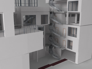futuristic apartment building 3Dモデル