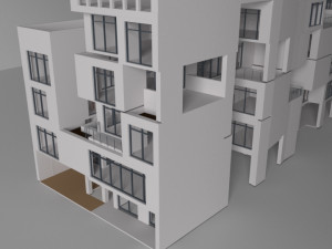 futuristic apartment building 3Dモデル
