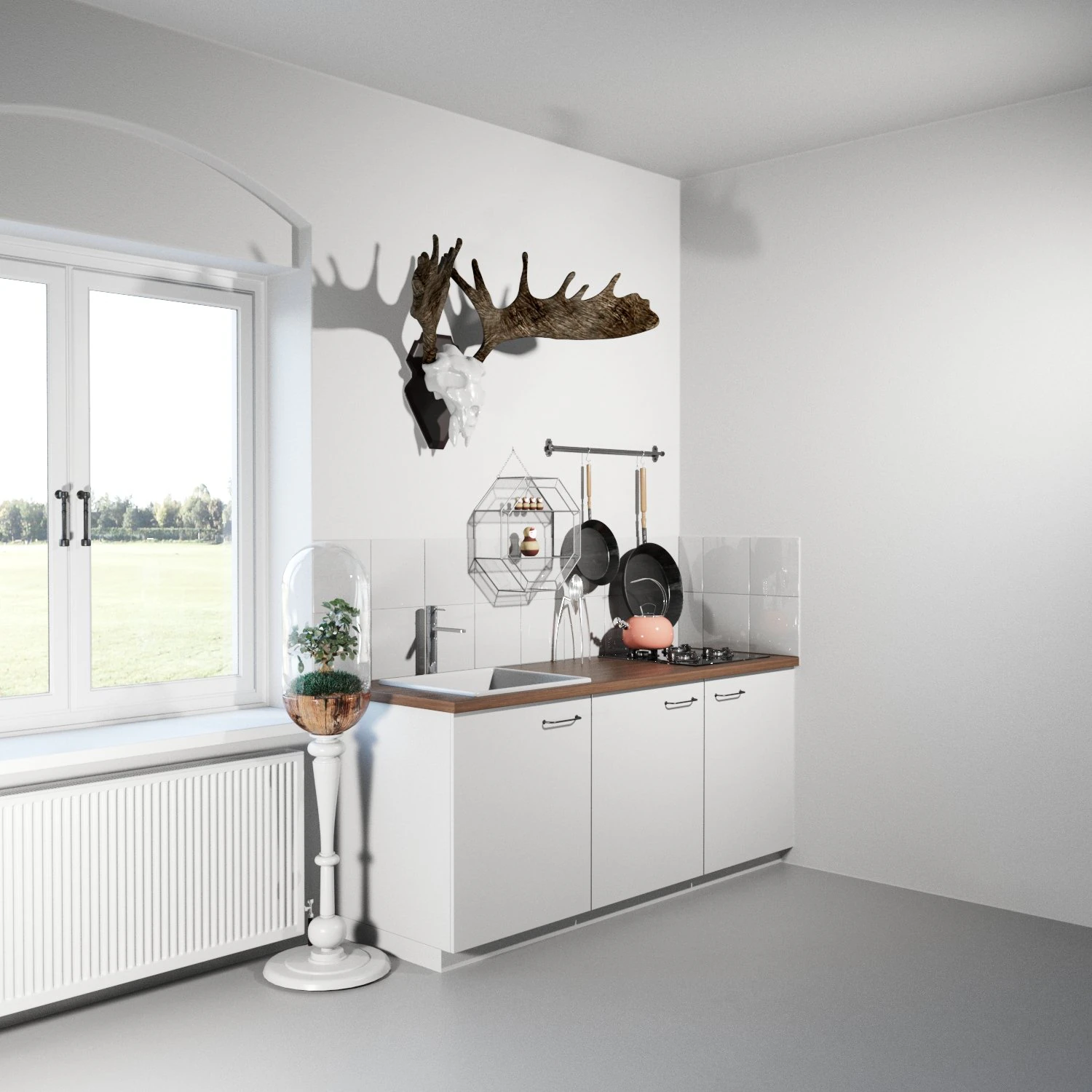 little kitchen corner 3D Model .c4d .max .obj .3ds .fbx .stl .blend 