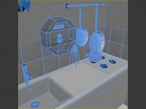 little kitchen corner 3D Модель