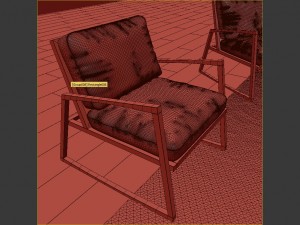 york lounge chair and reception desk scene 3D 모델
