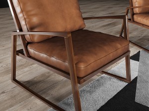york lounge chair and reception desk scene 3D 모델