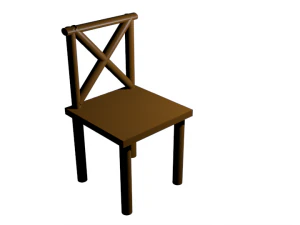 cadeira velha Modelo 3D