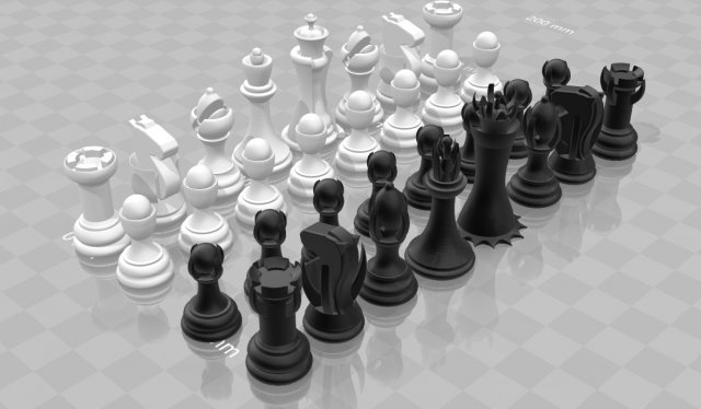 evil chess Modèles 3D en vedette .c4d .max .obj .3ds .fbx .stl .blend 